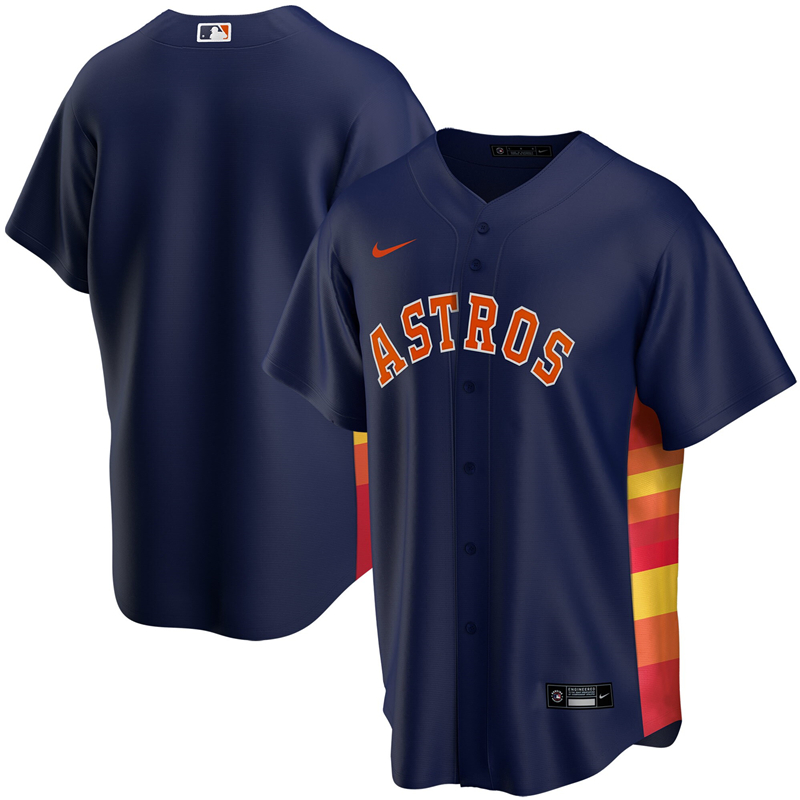 2020 MLB Youth Houston Astros Nike Navy Alternate 2020 Replica Team Jersey 1